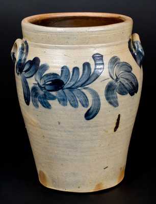 Remmey, Philadelphia Stoneware Jar with Bold Floral Decoration
