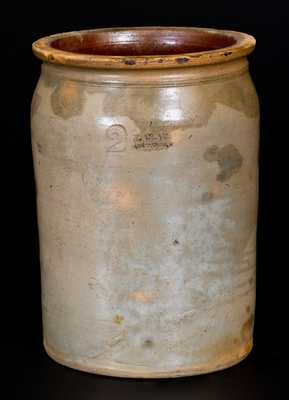 Rare 2 Gal. N. CLARK / PARKERSBURG, VA Stoneware Jar