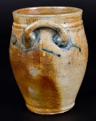 J. REMMEY / MANHATTAN-WELLS. / NEW YORK Stoneware Jar w/ Incised Design