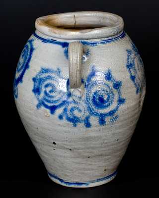 Outstanding 18th Century Stoneware Jar w/ Profuse Decoration, att. Kemple Pottery, Ringoes, NJ