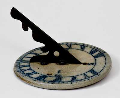 Extremely Rare Stoneware Sundial, Philadelphia, PA origin