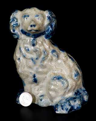 Fine Small-Sized Stoneware Spaniel Figure, probably Ohio