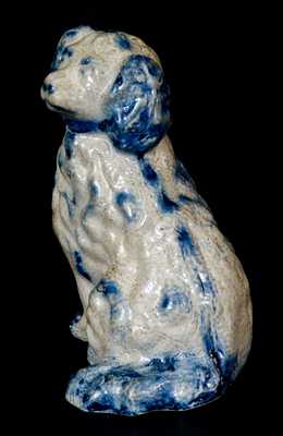 Fine Small-Sized Stoneware Spaniel Figure, probably Ohio