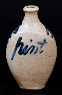 Fine Baltimore Stoneware Flask Inscribed 