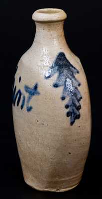 Fine Baltimore Stoneware Flask Inscribed 