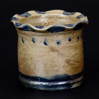 Miniature Stoneware Flowerpot attrib. to Charles F. Deckers Keystone Pottery, Chucky Valley, Tennessee