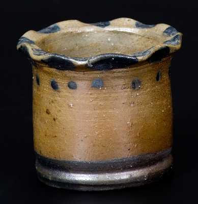 Very Fine Miniature Stoneware Jar att. Charles F. Decker, Chucky Valley, TN