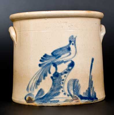 4 GaL. RIEDINGER & CAIRE / POUGHKEEPSIE, NY Stoneware Bird Crock