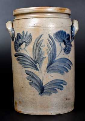 3 Gal. Baltimore Stoneware Jar w/ Floral Decoration