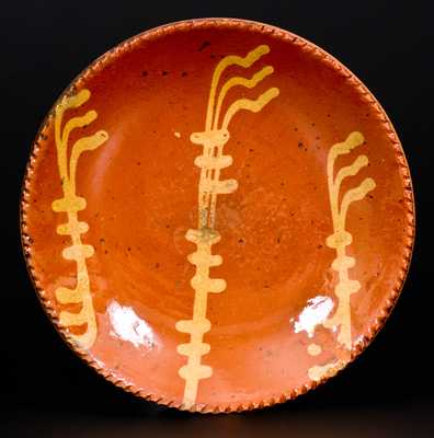 Slip-Decorated Redware Plate, Pennsylvania origin, probably Philadelphia