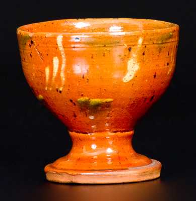 Slip-Decorated Pennsylvania Redware Master Salt