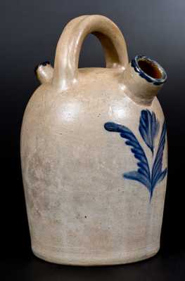 Rare Philadelphia Stoneware Harvest Jug w/ Cobalt Floral Decoration