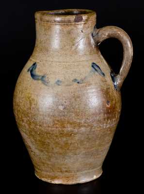 Very Rare C. CROLIUS / MANUFACTURER / MANHATTAN-WELLS / NEW-YORK Stoneware Pitcher