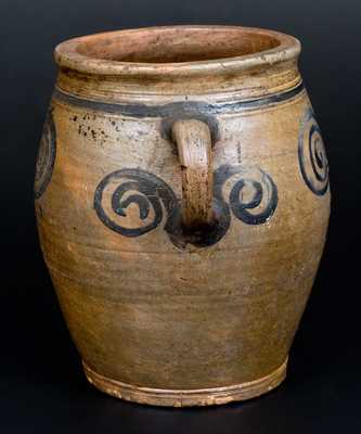 18th Century Stoneware Jar with Watchspring Decoration, NY or NJ