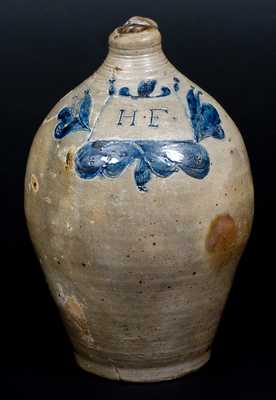 Fine and Unusual 1 Gal. Stoneware Jug Incised 