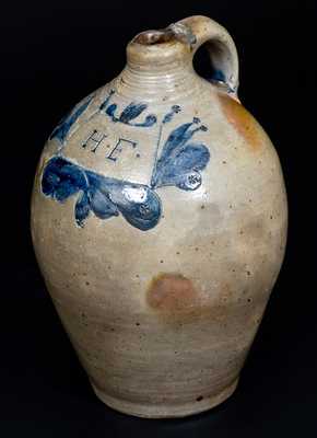 Fine and Unusual 1 Gal. Stoneware Jug Incised 