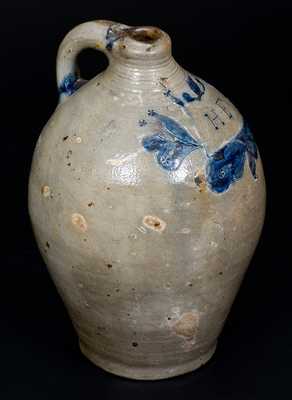 Fine and Unusual 1 Gal. Stoneware Jug Incised