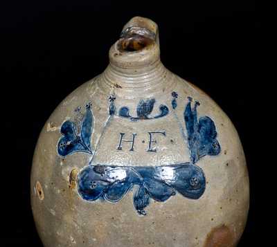 Fine and Unusual 1 Gal. Stoneware Jug Incised 