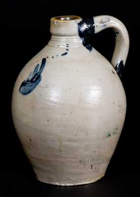 1/4 Gal. Stoneware Jug with Cobalt Decoration, possibly Abial Price, New Jersey