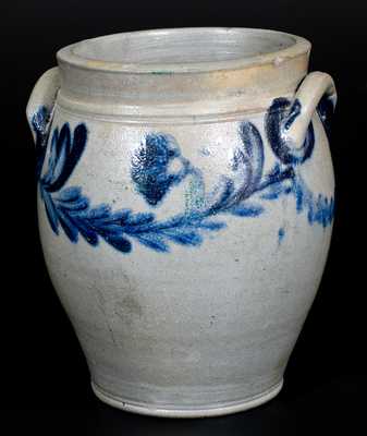 Ovoid Stoneware Jar with Floral Decoration att. Henry Remmey, Philadelphia, PA