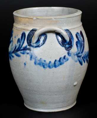 Ovoid Stoneware Jar with Floral Decoration att. Henry Remmey, Philadelphia, PA