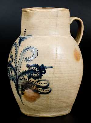 2 Gal. Stoneware Pitcher with Slip-Trailed Decoration