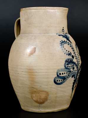2 Gal. Stoneware Pitcher with Slip-Trailed Decoration