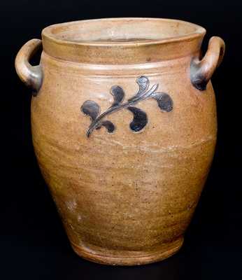 Three-Quart Incised Manhattan Stoneware Jug, c1800