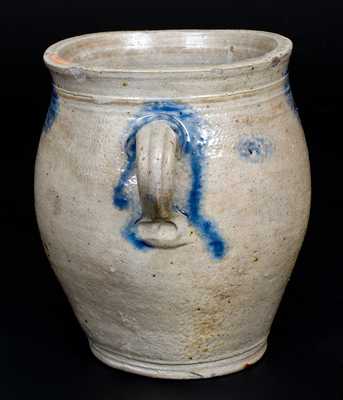 18th Century Stoneware Jar w/ Vertical Handles, New York City origin