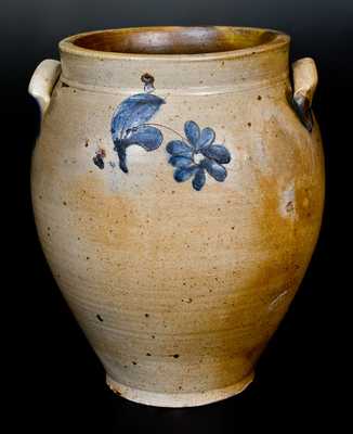 3 Gal. Stoneware Jar with Incised Floral Decoration, probably New York City