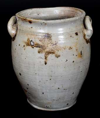 Stoneware Jar w/ Manganese Stars, att. Egbert Schoomaker, Manhattan or Kingston, NY