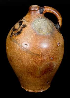 Stoneware Jug w/ Manganese Federal Drape Design, probably Warne & Letts, South Amboy, NJ