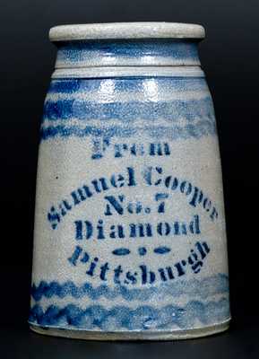 Elaborate Stoneware Canning Jar,