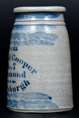 Elaborate Stoneware Canning Jar, 
