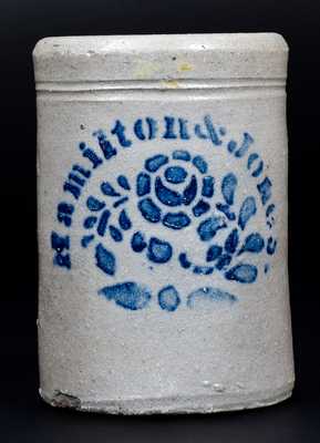 Fine 6-Inch Hamilton & Jones (Greensboro, PA) Stoneware Canning Jar