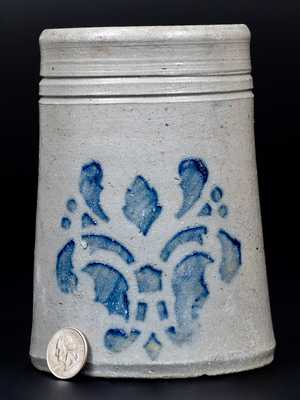 6-Inch Greensboro, PA Stoneware Canning Jar with Stenciled Decoration