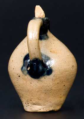 Very Fine Miniature Ovoid Stoneware Jug, New York State, circa 1840
