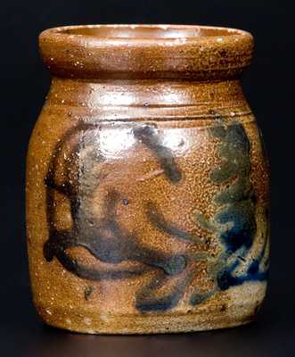 Miniature Stoneware Jar with Slip-Trailed Decoration, possibly Charlestown, Massachusetts