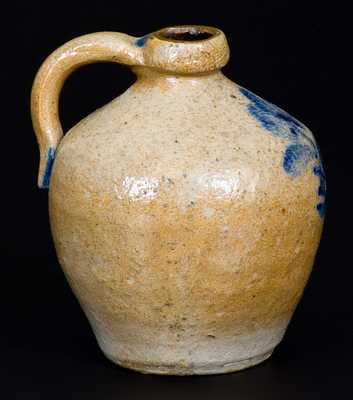 Miniature Ohio Stoneware Jug with Floral Decoration