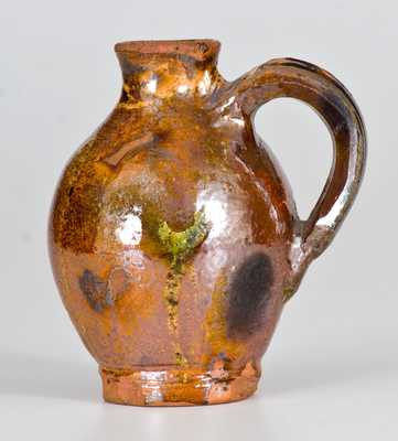 Miniature Redware Jug Dated 1861