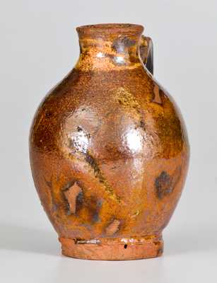 Miniature Redware Jug Dated 1861