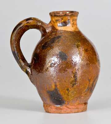 Miniature Redware Jug Dated 1861