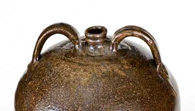 Fine Alkaline-Glazed Double-Handled Stoneware Jug, Edgefield District, SC, circa 1840