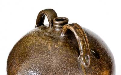 Fine Alkaline-Glazed Double-Handled Stoneware Jug, Edgefield District, SC, circa 1840
