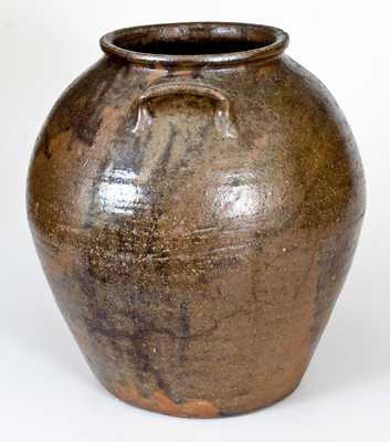 Unusual 5 Gal. Ovoid Stoneware Jar, Washington County, Georgia