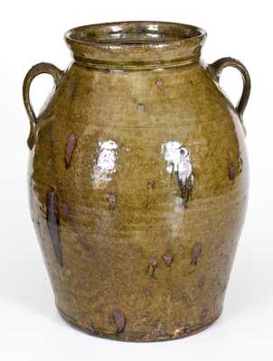 Fine 3 Gal. BM (Billy Merritt, Crawford County, Georgia) Stoneware Churn