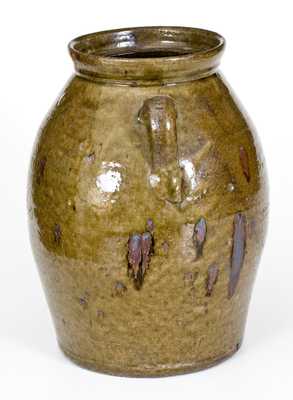 Fine 3 Gal. BM (Billy Merritt, Crawford County, Georgia) Stoneware Churn