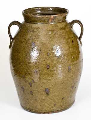 Fine 3 Gal. BM (Billy Merritt, Crawford County, Georgia) Stoneware Churn