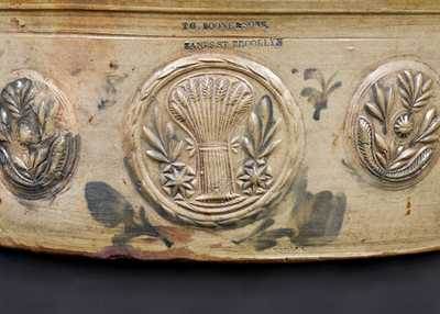 Outstanding T. G. BOONE & SONS / SANDS ST. BROOKLYN Monumental Stoneware Butter Pot