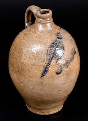 Extremely Rare and Important DAVID MORGAN / NEW YORK Incised Bird Jug